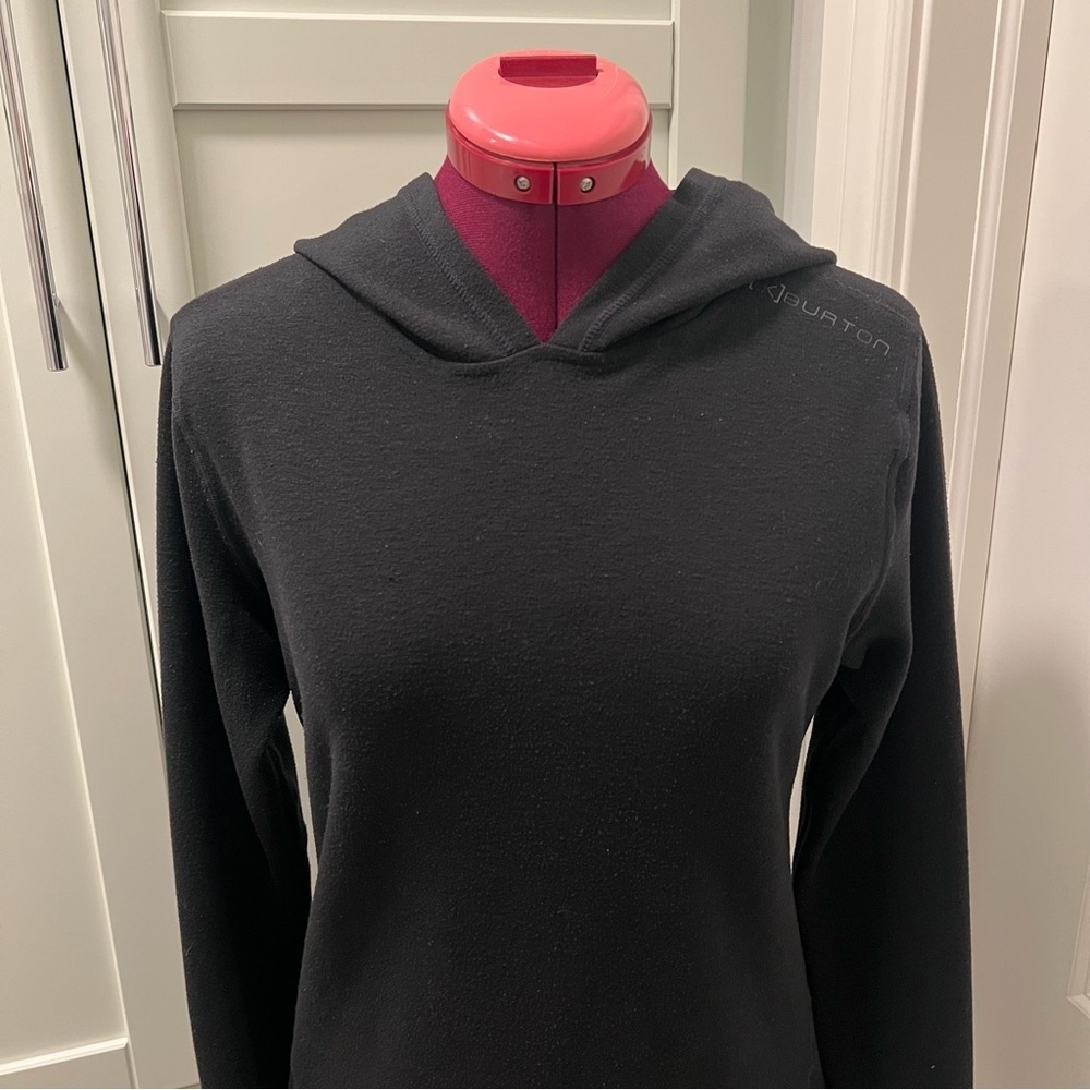 BURTON [ak] Black Hoodie Base Layer Snowboard Ski Polartec Gore-tex Size Large - Picture 2 of 16